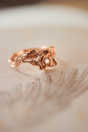 Pink Diamond Flower Engagement Ring #101952 - Seattle Bellevue | Joseph  Jewelry